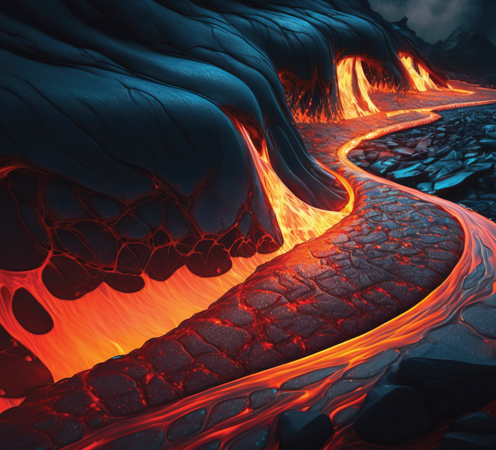 Kilauea Lava Flow Yoga Pants
