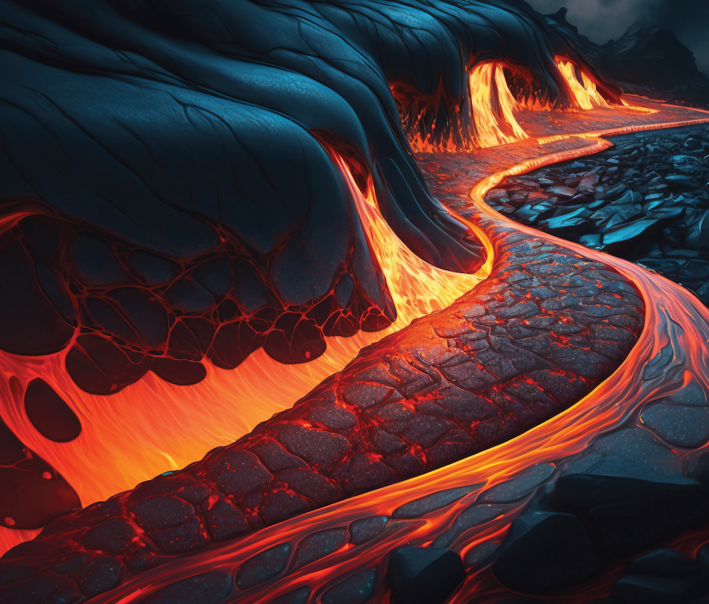 Kilauea Lava Flow Cropped Leggings