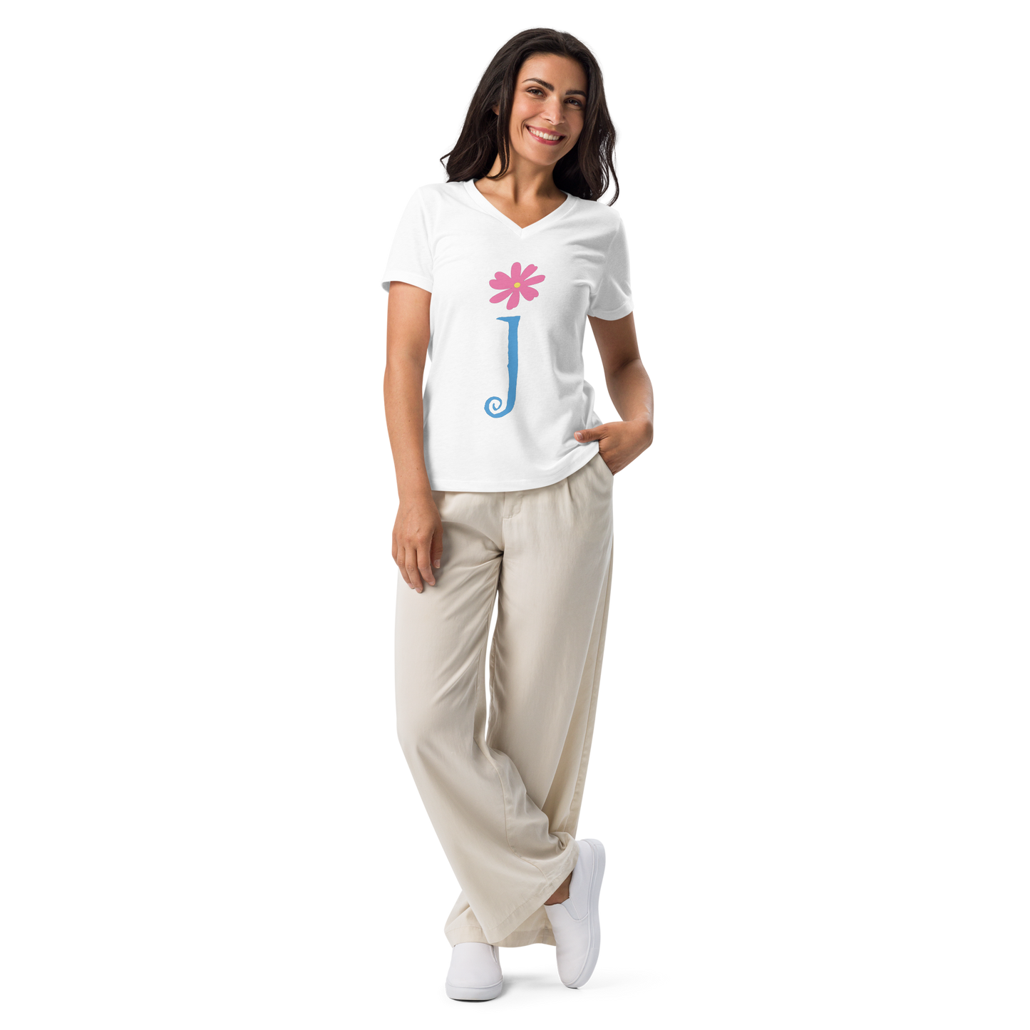 J Essentials V Neck -Tee
