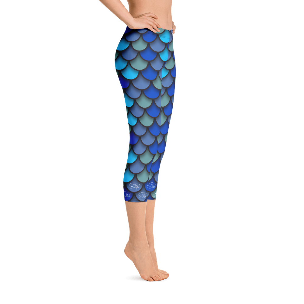 Mermaid Blue Capris